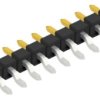 Pin header, 9 pole, pitch 2.54 mm, straight, black, 10080358