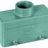 Grommet housing, size 16B, die-cast aluminum, PG21, straight, cross bow locking, IP65/IP66/IP67, 09300161420