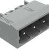 Pin header, 3 pole, pitch 5 mm, angled, gray, 231-463/001-000