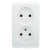 Prima Gniazdo podwójne b/u 16A IP20 białe GWN-220P WDE001040