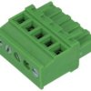 Łączówka; 2EGTKA-5.08-05P; 5 torów; R=5,08mm; 25,8mm; 12A; 300V; na przewód; proste; otwór kwadratowy; śruba prosta; śrubowy; po