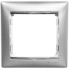 VALENA Ramka pojedyncza aluminium szczotkowane 770331
