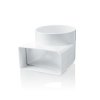 Kolano kanału płaskiego i okrągłego PS 90st. 110x55mm fi100mm białe KP55-8