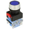 Przełącznik; przyciskowy; LAS0-A3Y-11/B; ON-(OFF)+OFF-(ON); niebieski; bez podświetlenia; śrubowe; 2 pozycje; 10A; 500V AC; 22mm