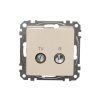 Gniazdo R/TV przelotowe (7dB), beżowy, Sedna Design i Elements SDD112474R