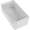 ABS/PC enclosure, (L x W x H) 158.15 x 82.2 x 54.9 mm, transparent/light gray (RAL 7035), IP65, BYB-3-90H0069