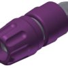 Pole terminal, 4 mm, purple, 30 VAC/60 VDC, 35 A, M4 threaded bolt, nickel-plated, 930103109