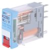 Przekaźnik mocy 230V ac DPDT Releco 1.1W, montaż PCB 28800Ω Otwór przezierny