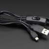 Adafruit USB Power Only Cable with Switch - A/MicroB