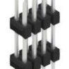 Pin header, 8 pole, pitch 2.54 mm, straight, black, 10057171