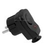 Wtyk kątowy 16A 2P+Z+schuko+wył.+podśw.czarna PCE