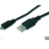 Kabel połączeniowy microUSB 2.0 Typ USB A/microUSB B, M/M czarny 1m AK-300127-010-S