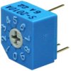 Encoding rotary switch, 10 pole, BCD-Real, angled, 100 mA/5 VDC, S-2010A (P)