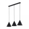 Lampa wisząca na listwie czarna ONO BLACK, nowoczesne stożkowe klosze, gwint E27 10068 TK Lighting