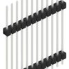 Pin header, 12 pole, pitch 2.54 mm, straight, black, SL1326512Z