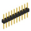 Pin header, 10 pole, pitch 2.54 mm, straight, black, 10046244