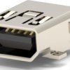 USB-Mini-A/B socket, 5 pole, USB 2.0, PCB connection, 1734328-1