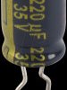 EEUFC1V221LB Electrolytic capacitor, radial, 220 µF, 35 V, 105°C, low ESR, AE
