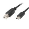 KABEL USB-C(M)-USB-B(M) 2.0 1.8M CZARNY FERRYT LANBERG