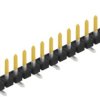 Pin header, 15 pole, pitch 2.54 mm, angled, black, SLLP5SMD05115S