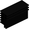 Extruded heatsink, (L x W x H) 75 x 30 x 45 mm, 5.7 to 2.2 K/W, black anodized, 10020631
