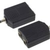 Przejściówka wtyk Jack 3,5mm stereo na 2 x gniazdo Jack 6,35mm