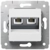 CARIVA Gniazdo telefoniczne podwójne RJ11 białe