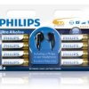 bateria alkaliczna Philips Ultra Alkaline LR6 AA (blister) - 8 sztuk + Słuchawki Philips SHE1350