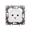 NILOE Gniazdo pojedyncze z/u płaskie z przesłonami 16A IP21 białe 664737