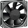 DC axial fan, 24 V, 80 x 80 x 25 mm, 58 m³/h, 27 dB, ball bearing, ebm-papst 8414 NM