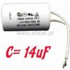 14uF 450V kond. rozruchowy fol. 35x70 przewody