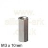 Standoff Brass M3 10 x 5mm AF hex