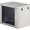 Szafa sieciowa wisząca Dynamic 19 9U rack 600x450, drzwi szyba, szary, niezłożona, 60kg DN-37104