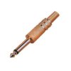Wtyk jack 6,3mm mono metal gold