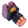 YW1L-MF2E02Q0A Amber 22mm Momentary Shrouded Push Button Switch 2NC IP65 IDEC