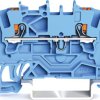 2-wire feed-through terminal, spring-clamp connection, 0.25-2.5 mm², 1 pole, 17.5 A, 8 kV, blue, 2201-1204