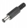 DC 2.1/5.5 mm Male Plug for Cable, Short