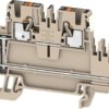 Multi level terminal block, push-in connection, 0.14-4.0 mm², 4 pole, 24 A, 8 kV, dark beige, 2675140000