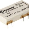 Przekaźnik mocy 12V dc SPDT Finder 170mW, montaż PCB 840Ω Otwór przezierny