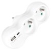 Rozgałęźnik Sieciowy 2 Gniazda French Z Uziemieniem + Usb-C 2.4A + Usb-A 2.4A...