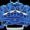 2002-6404 4-wire feed-through terminal, diameter 0.25 - 2.5 mm, blue