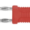 Adapter z wtykiem bananowym Męski Wtykowa typ Wtyk bananowy Czerwony 12A Schutzinger rozmiar 4 mm