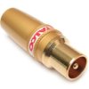 Profesjonalny Wtyk Antenowy Iec Prosty Złoty Na Kabel Aw24 6,7Mm