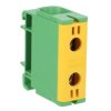 Blok rozdzielczy-odgałęźny 1-polowy AL/CU 2,5-50mm2 żółto-zielony montaż płaski i na szynę TH WLZ35P/50/z 48.552