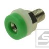 Gniazdo bananowe 2mm 24.106.4;11mm; zielone;10A;60V;Amass