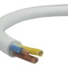 Przewód Prądowy H03vv-F / Omy 300V 3X0,5 Biały Linka Elektrokabel /50M/