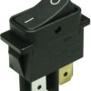 Rocker switch, black, 2 pole, On-Off, off switch, 16 (4) A/250 VAC, 10 (4) A/250 VAC, IP40, unlit, printed, 1552.3602