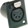 Złącze XLR 4 -pinowe Montaż na panelu Żeński