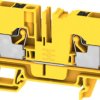 Through terminal block, push-in connection, 6.0 mm², 41 A, 8 kV, yellow, 2978110000