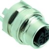 Socket, 5 pole, solder cup, screw locking, straight, 21033216510